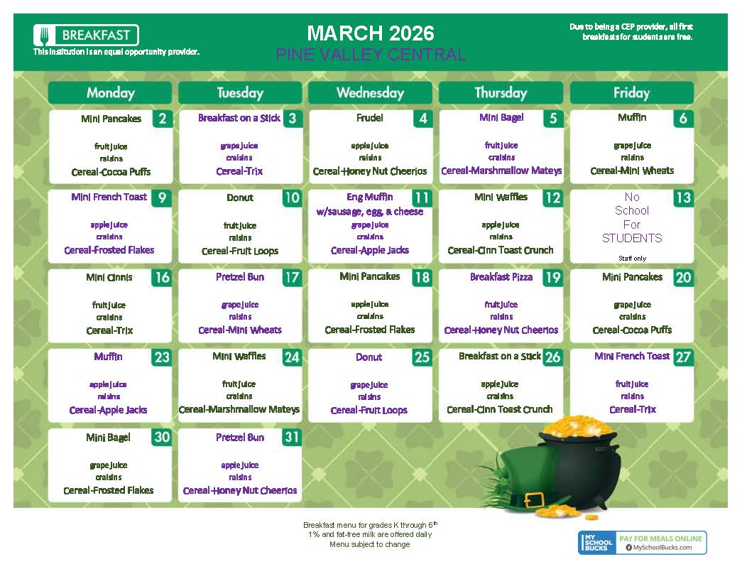 March 2026 Breakfast K-6